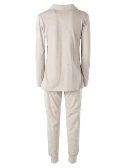 Infiore BUNNY Pigiama aperto da donna in cotone con bottoni - fango