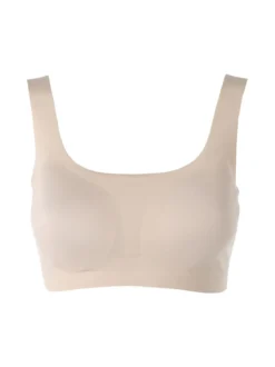 Infiore MICROFIT 01702 Reggiseno top donna imbottito senza ferretto COPPA B - beige