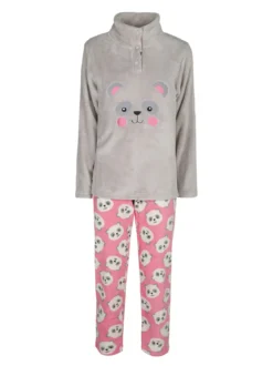 Infiore Pigiama donna in coral con stampa panda