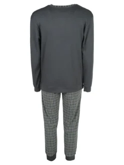 Infioreuomo Pigiama lungo da uomo in cotone interlock - militare