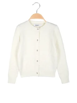 Injuly Cardigan da bambina in maglia con bottoni - panna