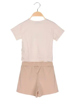 Injuly Completo corto da bambina 2 pezzi con t-shirt e shorts