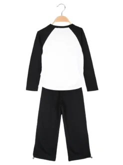 Injuly Completo 2 pezzi da bambina con maglietta stampata e pantaloni a zampa