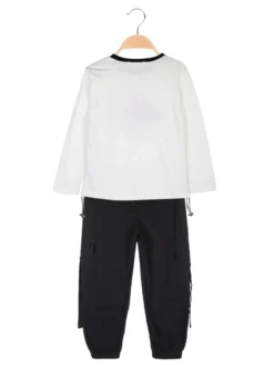 Injuly Completo 2 pezzi da bambina maglietta + pantaloni con tasconi