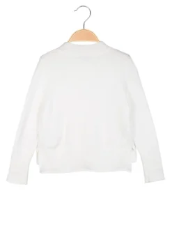 Injuly Maglione da bambina accollato - bianco
