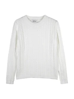 Injuly Maglione girocollo da bambina a trecce