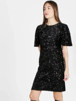 Insta Firenze Abito donna a maniche corte con paillettes