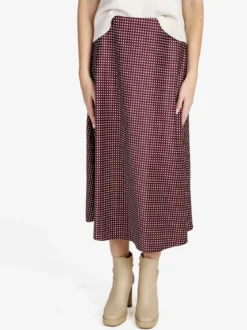 Insta Firenze Gonna midi donna a pois - bordeaux