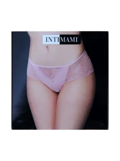 Intimami Brasiliana donna con pizzo in cotone bielastico - nero