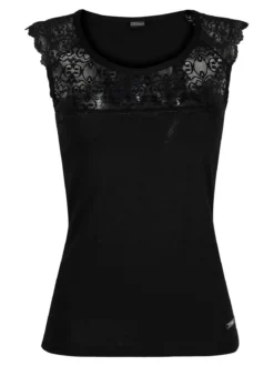 Intimami Canotta a spalla larga con pizzo nero