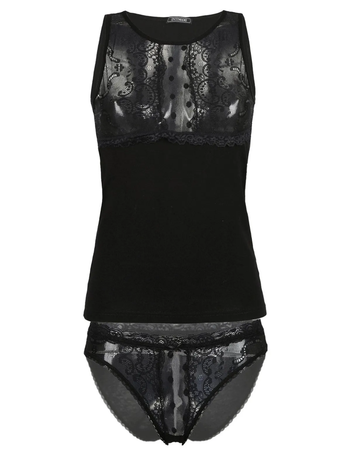 Intimami Coordinato intimo canotta + slip in pizzo