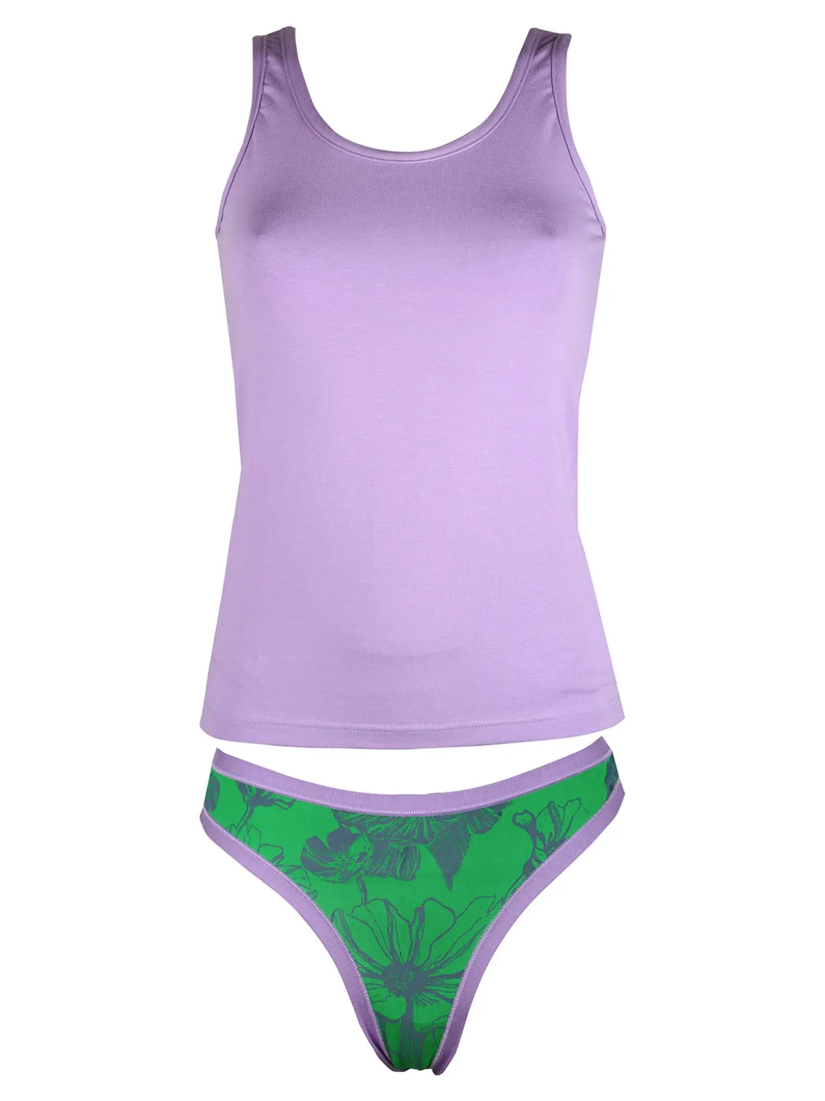 Intimami Coordinato intimo da donna con top in cotone e brasiliana