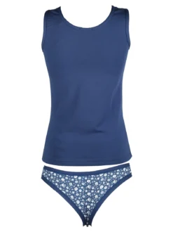 Intimami Coordinato intimo da donna in cotone con top e brasiliana