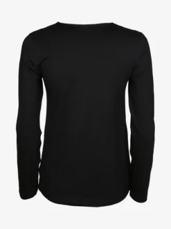 Intimami Maglia donna a maniche lunghe con dettagli in velluto e paillettes - nero