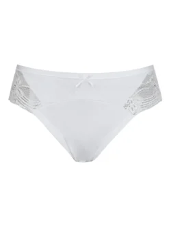 Intimami Slip in cotone bielastico con pizzo