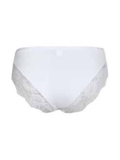 Intimami Slip in cotone bielastico con pizzo