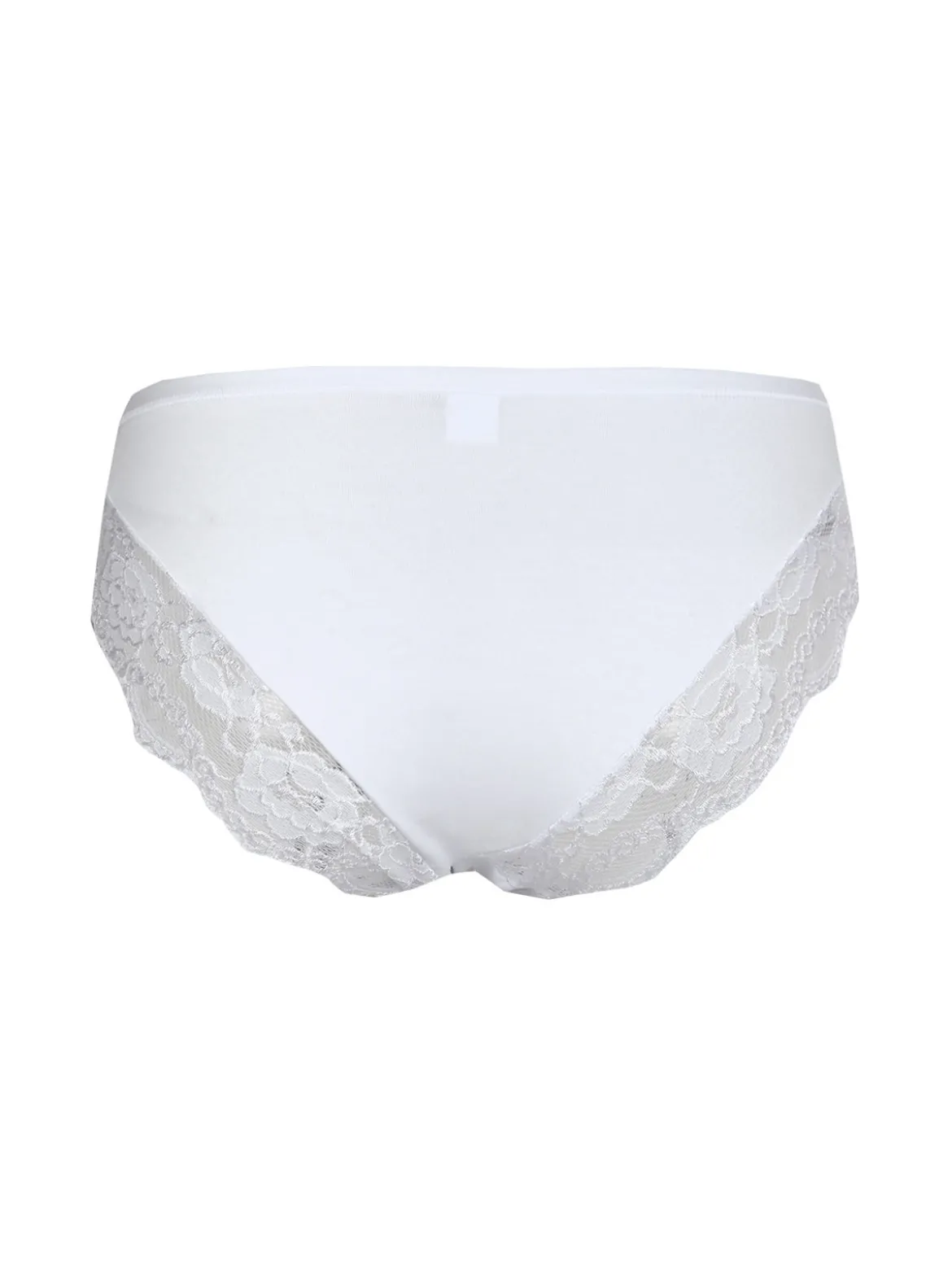 Intimami Slip in cotone bielastico con pizzo