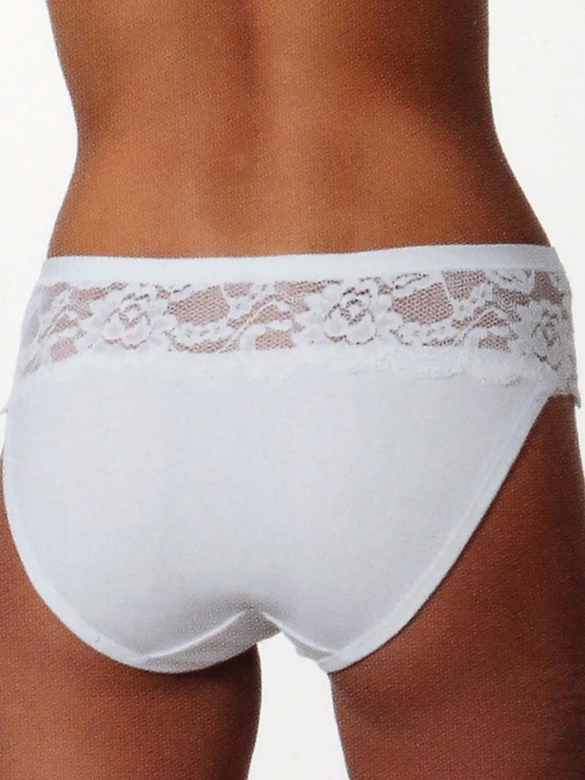 Intimami Slip in cotone con pizzo