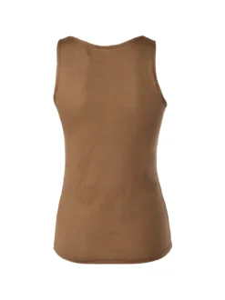 Intimami Top donna a spalla larga con scollo di pizzo - marrone