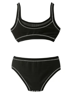 Intimy Girl Coordinato intimo bambina top+slip con stampa scritta