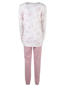 Irge Pigiama donna aperto in cotone interlock - rosa