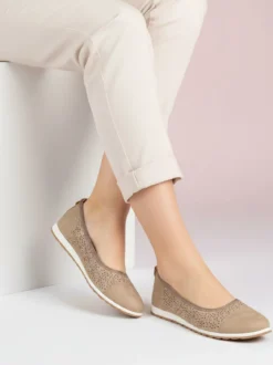 Italian Style Ballerine donna traforate - khaki