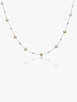 Italian Style Collana donna in acciaio con perline