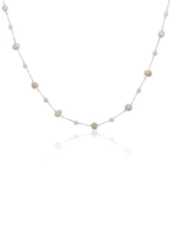 Italian Style Collana donna in acciaio con perline