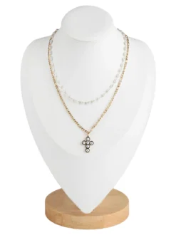 Italian Style Collana donna in acciaio doppio filo