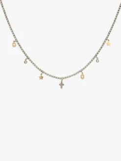 Italian Style Collana in acciaio con strass