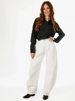 Jack Berry Pantaloni jeans da donna a palloncino - bianco