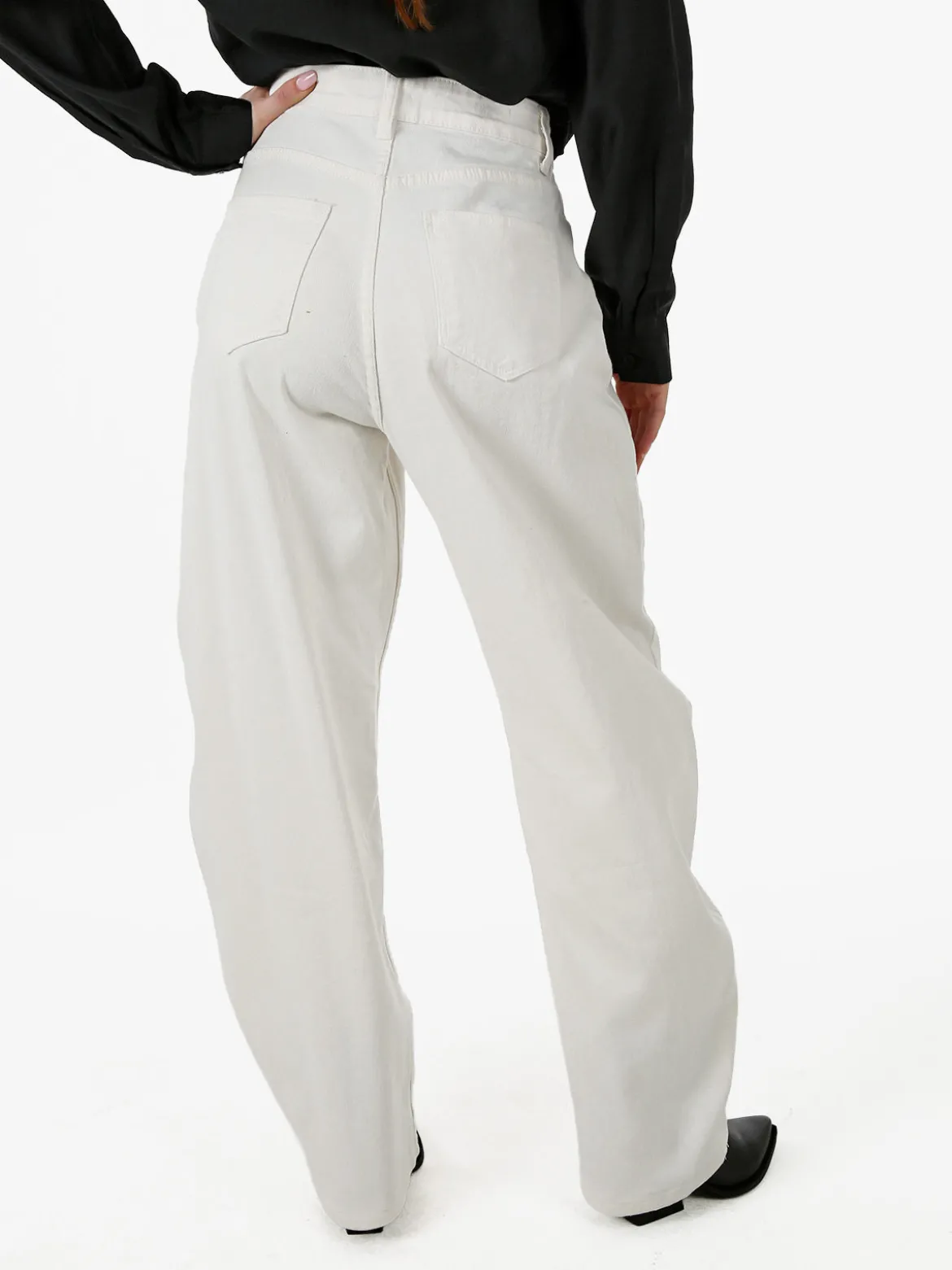 Jack Berry Pantaloni jeans da donna a palloncino - bianco