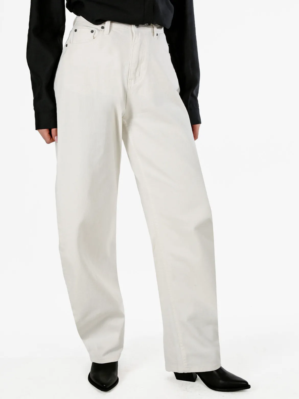 Jack Berry Pantaloni jeans da donna a palloncino - bianco