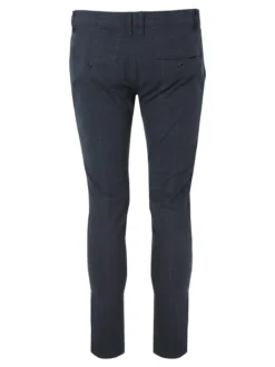 Jeans Yesed Pantaloni casual da uomo slim fit in cotone con stampa principe di galles - blu scuro