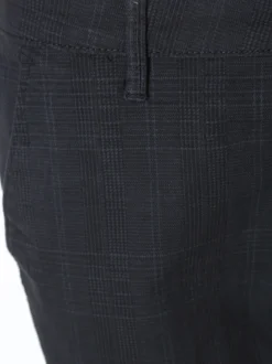 Jeans Yesed Pantaloni casual da uomo slim fit in cotone con stampa principe di galles - nero