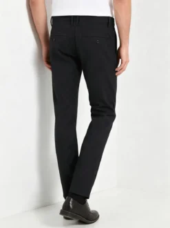 Jeans Yesed Pantaloni da uomo slim fit in cotone con stampa texture - nero