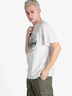 Jeans Yesed T-shirt girocollo da uomo in cotone con stampa