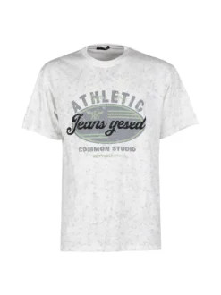 Jeans Yesed T-shirt girocollo da uomo in cotone con stampa