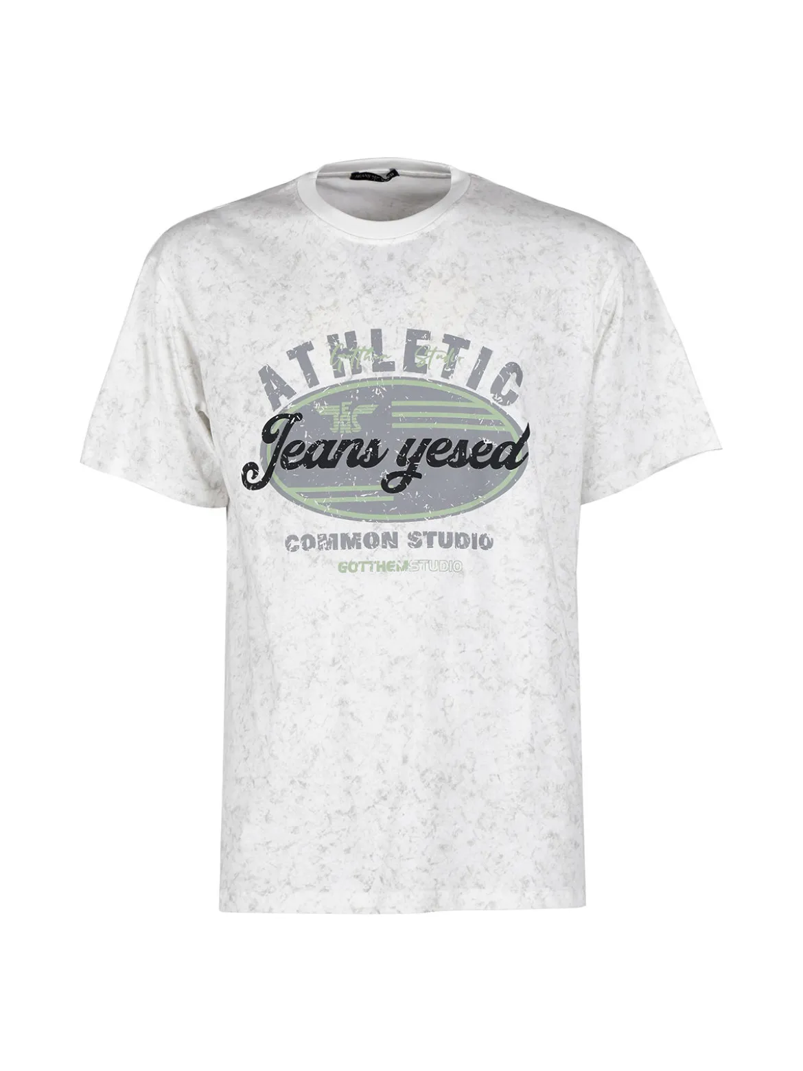 Jeans Yesed T-shirt girocollo da uomo in cotone con stampa