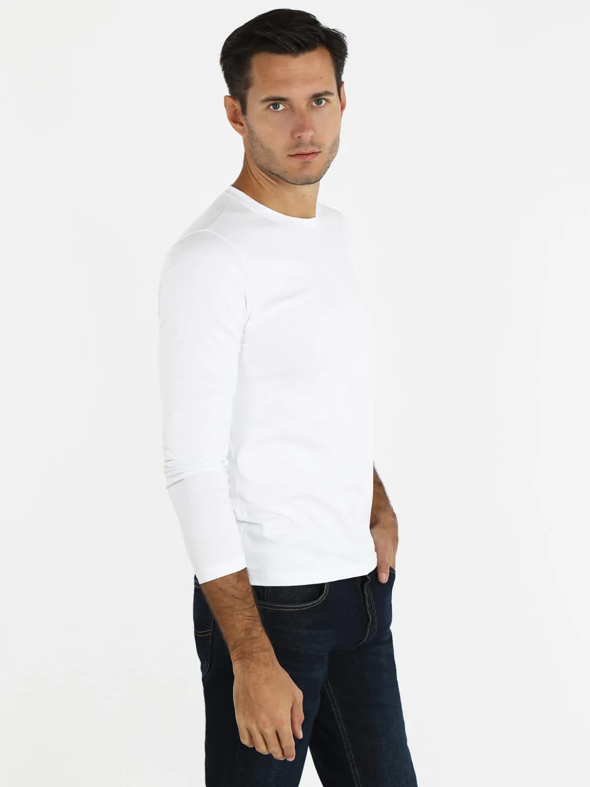Jeans Yesed T-shirt uomo a maniche lunghe in cotone