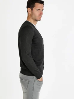 Johnny Looper Cardigan uomo in maglia con bottoni