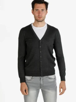 Johnny Looper Cardigan uomo in maglia con bottoni