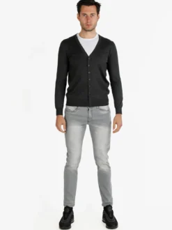 Johnny Looper Cardigan uomo in maglia con bottoni