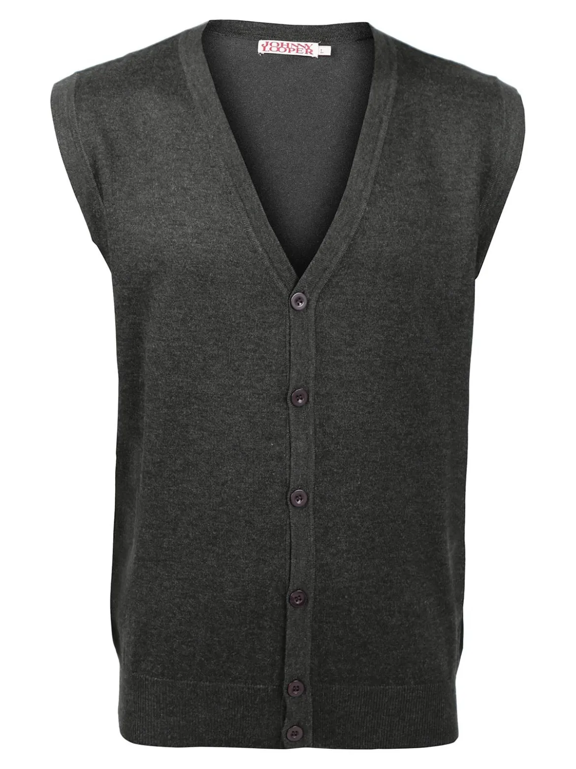 Johnny Looper Gilet uomo in maglia con bottoni