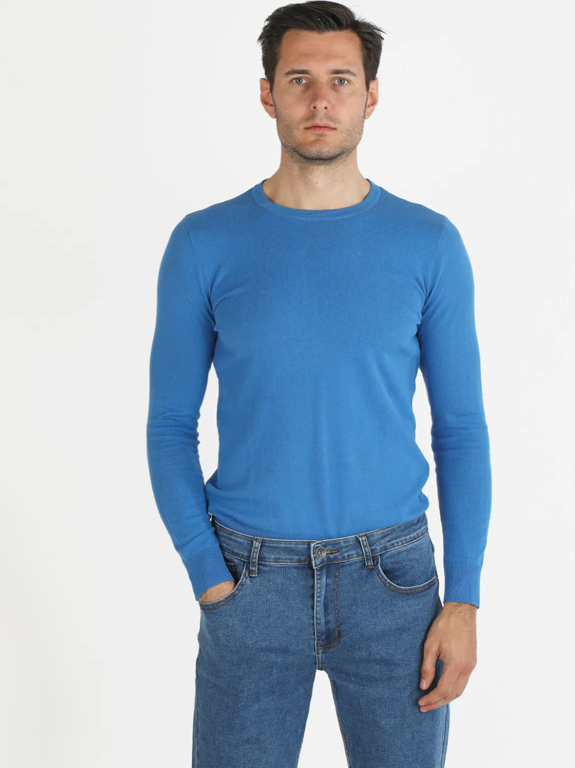 Johnny Looper Maglia girocollo da uomo in cotone