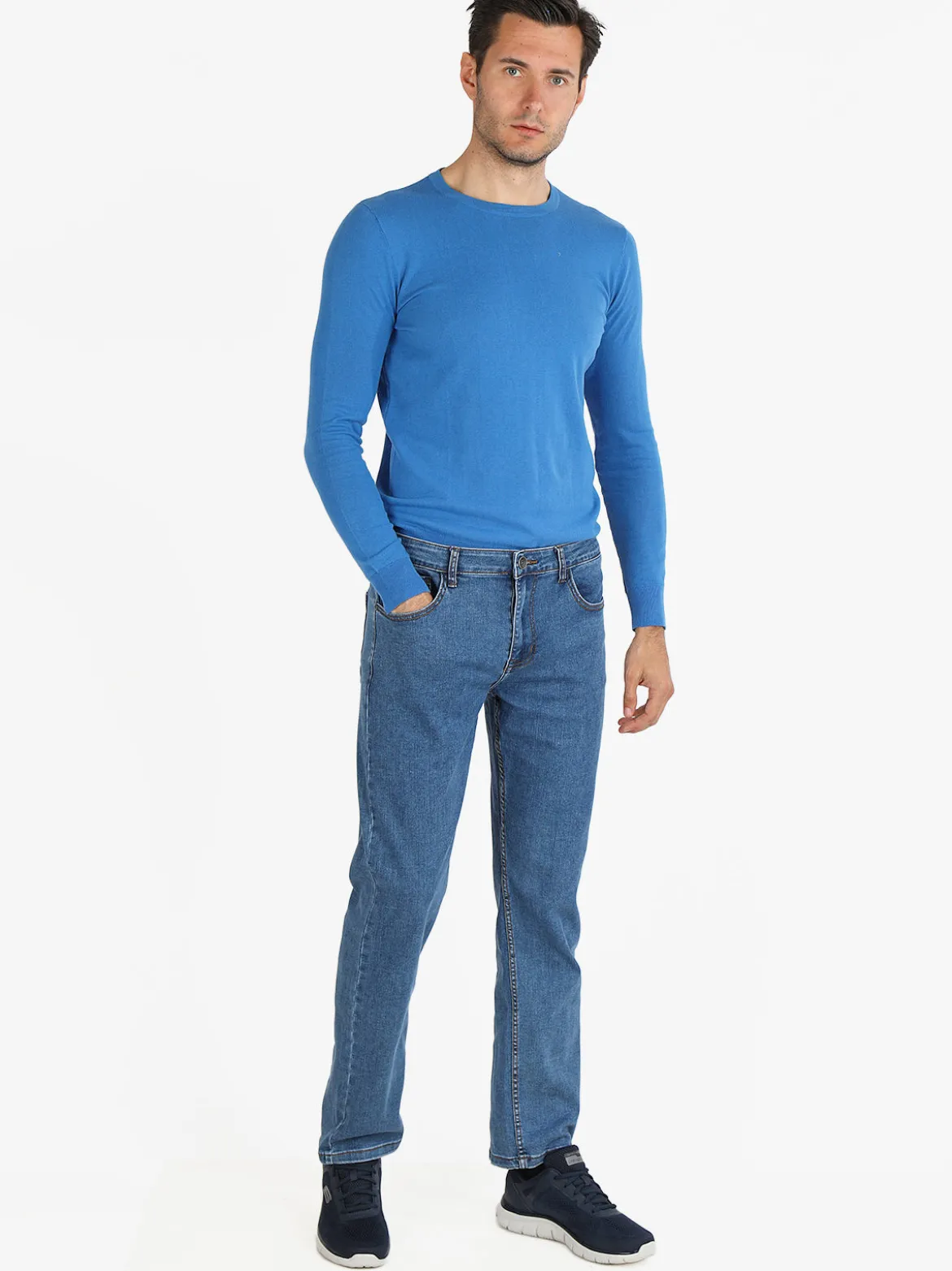 Johnny Looper Maglia girocollo da uomo in cotone
