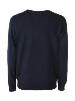Johnny Looper Maglione girocollo da uomo in misto lana - blu scuro
