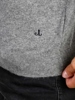Johnny Looper Maglione girocollo da uomo in misto lana - grigio