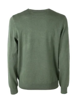 Johnny Looper Maglione girocollo da uomo in misto lana - verde