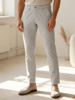 Johnny Looper Pantaloni da uomo in cotone slim fit